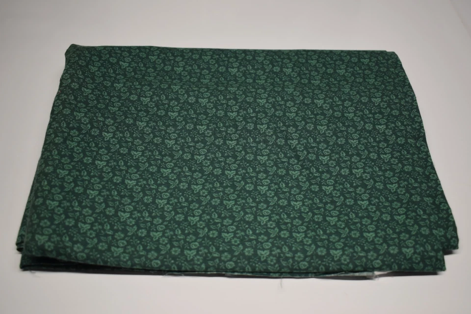 Película de artes textiles TELA DE ALGODÓN VERDE floral tonal LOTE DE 2 PIEZAS fondo Foto 1 de 3