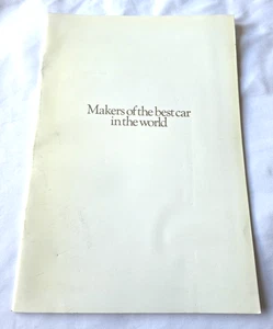 Vintage 1982 Rolls Royce "Makers of Best Car in the World" Verkaufsprospekt - Bild 1 von 6