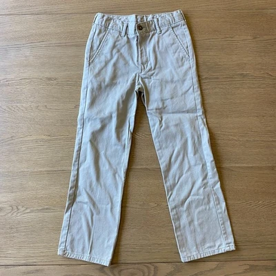 Calça chino cáqui menino IZOD cintura ajustável tamanho 10 ajuste regular uniforme escolar - Imagem 1 de 4