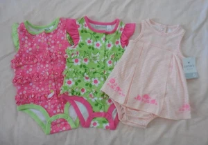 Girls Summer Rompers Carters NEW - Picture 1 of 4