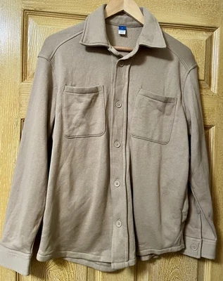 NWT Old Navy Cozy-Lined Shacket Mens Fleece Shirt Jacket Tan Size Small - Image 1 of 4