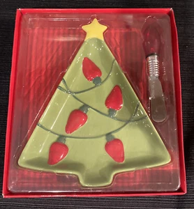 Hallmark CHRISTMAS TREE SERVING DISH With LIGHTED SPREADER - Picture 1 of 7