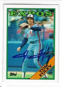 Tom Foley Signed 1988 Topps Card #251 Montreal Expos - Picture 1 of 1