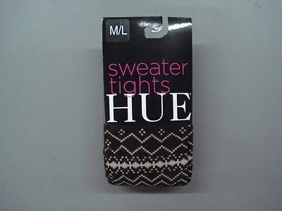 NWT Hue Snowflake Sweater Tights Size M/L Espresso #899C - Image 1 of 3