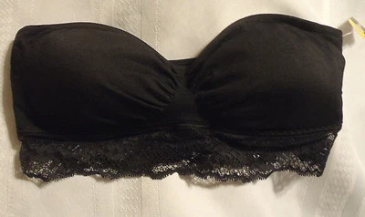 AMBRIELLE M Black Padded Strapless Bra NWT Wire Free - Image 1 of 2