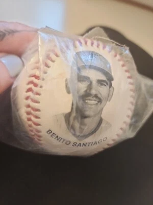 Benito Santiago Florida Marlins Fotoball Baseball Chevron 1993 Team Stars. NEW - Image 1 of 3