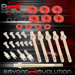 For K20 K24 K-Series Valve Cover Washer Seal Bolt Nut Kit Aluminum Red - Picture 1 of 2