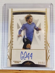 Cade Cowell 2022 Leaf Trinity Gold Auto card #’d 34/50 - Picture 1 of 6