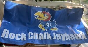 Kansas University Rock Chalk Jayhawks Banner 71” X 35” Man Cave Or Graduation