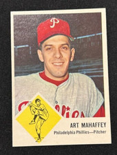 1963 Fleer Baseball Card Art Mahaffey #54 NRMT BV $15 Range SL