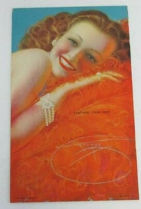 Vintage FEDER DEIN NEST Mutoskop Pin-Up Karte von Devorss - Bild 1 von 2