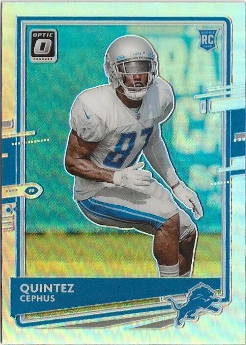 V43) 2020 Panini Optic Quintez Cephus Silver Prizm SP RC Detroit Lions - Image 1 of 1