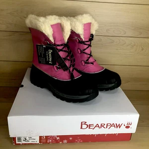 Bearpaw Jugend Schaf Stiefel wasserdicht rosa Jugend Größe 5 B-G - Bild 1 von 8