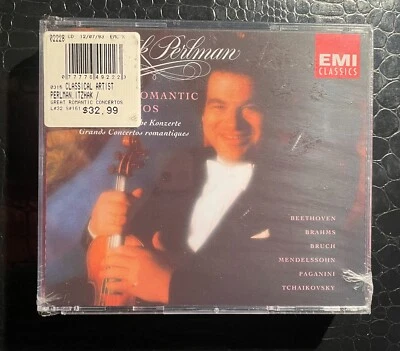 ITZHAK PERLMAN Great Romanic Concertos Paganini Bruch Brahms Beethoven NEW 3 CDs - Image 1 of 3