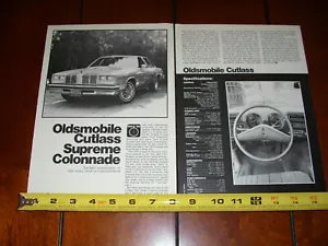 1976 OLDSMOBILE CUTLASS SUPREME ORIGINALARTIKEL - Bild 1 von 2