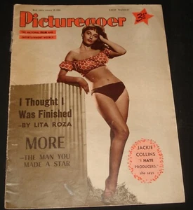 PICTUREGOER FILM STAR MAG 1956 JACKIE COLLINS COVER - Picture 1 of 2