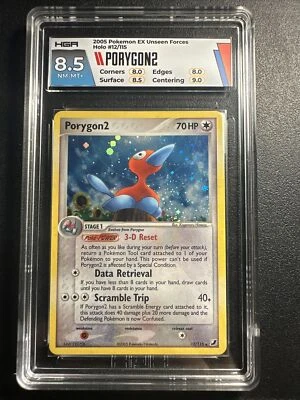 2005 Pokémon Porygon 2 Holo Holographic EX Unseen Forces 12 /115 HGA 8.5 NM-MT+ - Image 1 of 4