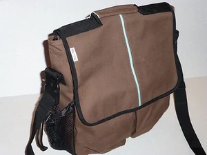 Daddy Diaper Bag Eco-Friendly Organic Cotton Brown Canvas W/Baby Pad, NOS w/Tags - Picture 1 of 4
