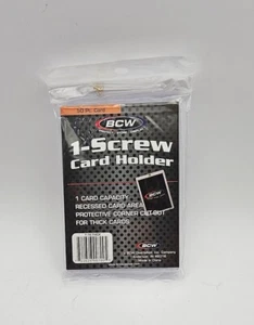(1) BCW 1-Screw Screwdown Trading Card Holder Thicker Card 50pt Recessed - Picture 1 of 2