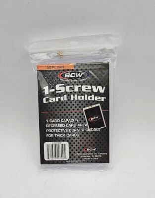(1) BCW 1-Screw Screwdown Trading Card Holder Thicker Card 50pt Recessed - Image 1 of 2