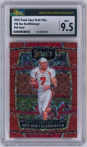 2022 Panini Select Draft #46 Ben Roethlisberger Red Lazer CGC 9.5- 1401000023042 - Picture 1 of 2