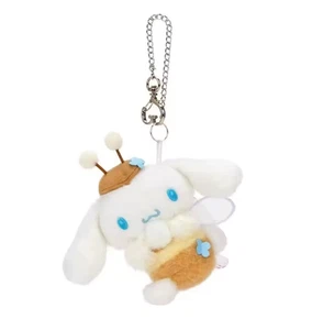 New Sanrio Cinnamoroll Plush Key Fob Keychain Angel Fairy Fly Satin Clip Bag Toy - Picture 1 of 1