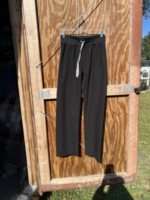 FIGS Womens Livingston Scrub Pants Size Small Petite Black Technical Collection - Image 1 of 4