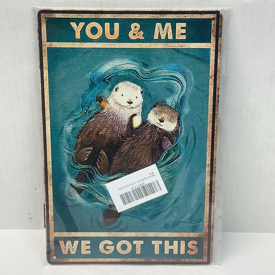 You And Me We Got This Sign Estaño Metal 8"x12" Esposa Marido Castores Arte de Pared Ret Foto 1 de 1