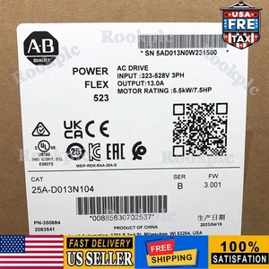 25A-D013N104 PowerFlex 523 5.5kW (7.5Hp) AC Drive 25AD013N104 New Original AB - Picture 1 of 4