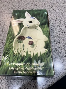 VTG Lenox Bunny Barnyard collection Poppies on Blue Spoon Rest New - Picture 1 of 8