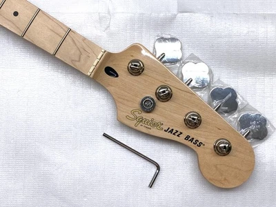 Genuine Fender Squier Jazz J BASS NECK w/ KEYS Maple Fingerboard Electric Guitar - Image 1 of 4