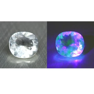 0.56 Cts "Antiguo 100% Natural Sin Tratar Mexicano UV Cambio de Color HIALITA Ópalo" - Imagen 1 de 5
