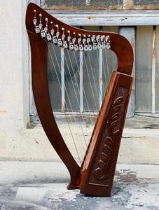15 String harp SOLID ROSEWOOD Extra Strings & Carrying case Great for Teenagers - Picture 1 of 4