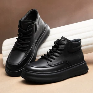 2025 Nuevas Botas Altas Para Hombre Zapatos de Cuero Cuero Cuero de Vaca Informales Botines al Tobillo - Imagen 1 de 13