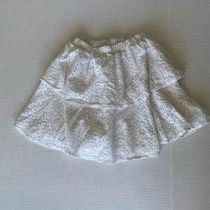 TEMT Skirt Womens 6 AU10 White Eyelet Anglaise Ruffled Vintage Y2K - Picture 1 of 12