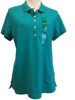 Polo DKNYC verde azulado, talla XL, cuello, nuevo con etiquetas Foto 1 de 4