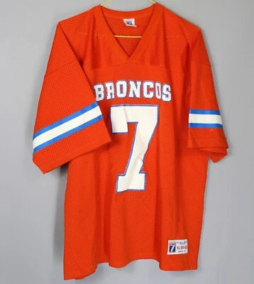 JERSEY RETRO DE JOHN ELWAY #7 DENVER BRONCOS NFL XL VINTAGE LOGOTIPO DE REEBOK 7 Foto 1 de 4
