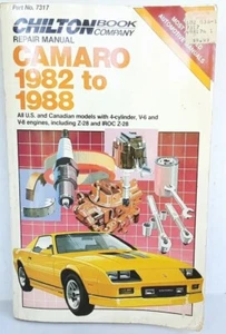 Camero 1982 to 1988 U.S & Canadian Models Chilton Repair Manual 7317 - Foto 1 di 7