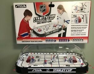 STIGA BUBBLE HOCKEY New 2023 NHL "Stanley Cup" Rod  Game &  3 Tournament Teams