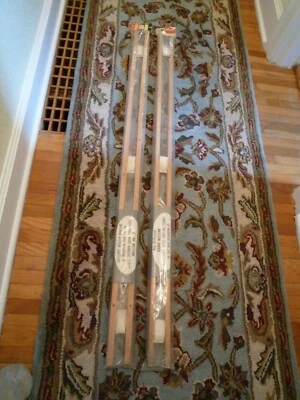 2 Sets Shutter Hanging Mounting Kits 48" Wood Strips Butt & Wrap-Around Hinges - Image 1 of 4