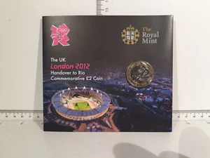 (Lot 927) £2 Two Pounds Coin 2012 Handover to Rio In royal mint pack - Picture 1 of 3