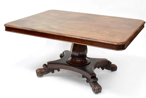 SUPERB c19th SUBSTANTIAL VICTORIAN TILT TOP MAHOGANY DINING CENTRE TABLE Cover