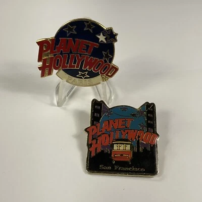 Prendedores de colección Planet Hollywood ubicaciones de París y San Francisco Foto 1 de 4