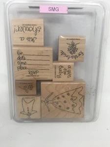 Stampin Up New Beginnings Mountain Rubber Stamp Set Retired - Picture 1 of 4