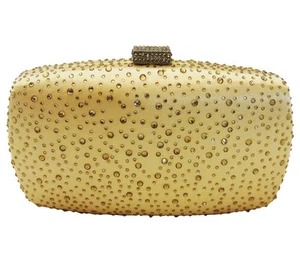 Anthony David Handtasche Gold Satin & Kristall Strass - Bild 1 von 4