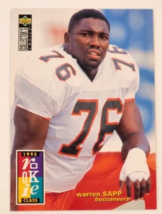 1995 Collectors Choice WARREN SAPP Rookie Card RC Card #12 TAMPA BAY BUCCANEERS - Picture 1 of 1