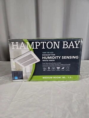 Escape con detección de humedad instalación lateral de habitación montaje en techo Hampton Bay 80 CFM Foto 1 de 3