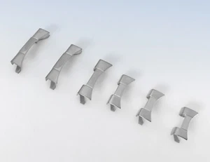 Silberfarbenes gekerbtes UHRENBAND gebogenes Endgliedstück 18 mm 19 mm 20 mm 12 mm 13 mm 14 mm - Bild 1 von 2