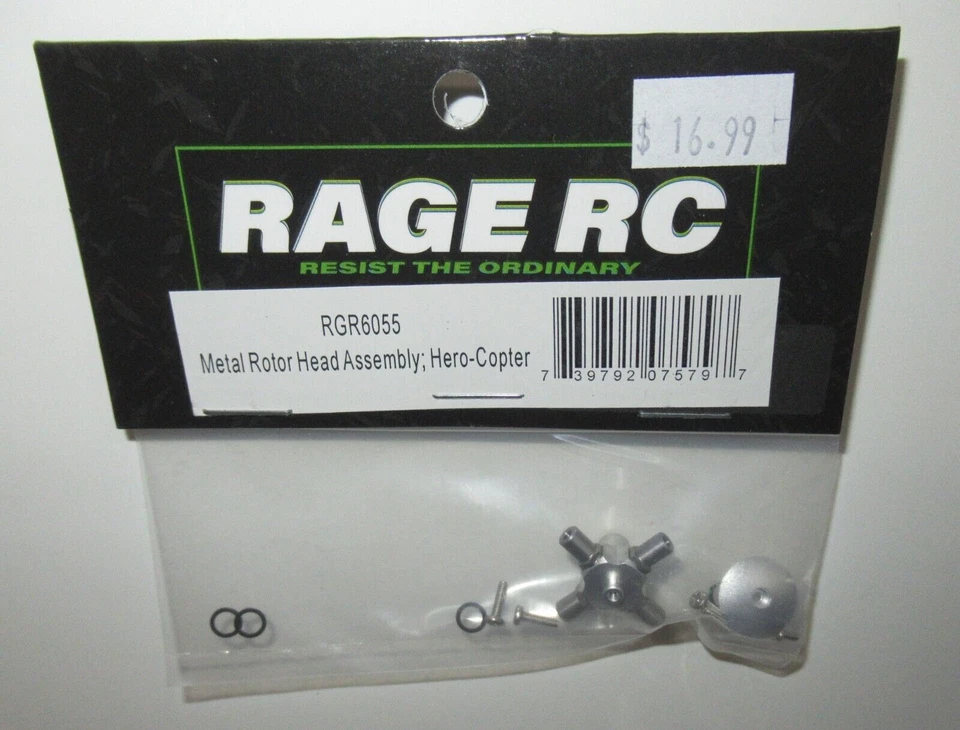 Rage RC Metal Rotor Head Assembly: Hero-Copter #RGR6055 NIP - Image 1 of 1