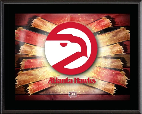Atlanta Hawks 10.5x13 Hardwood Classics Team Logo Plaque - Fanatics Cover